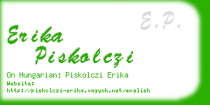 erika piskolczi business card